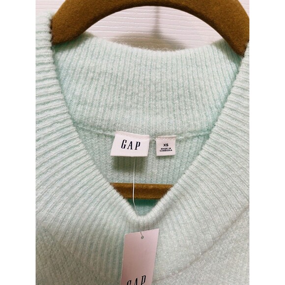 Gap Women's Long Sleeve Pullover Sweater Size XS Light Green Soft NWT - Picture 3 of 7